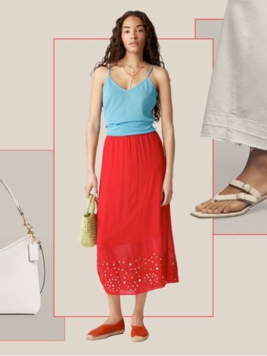 J. Crew Dresses & Skirts - Chiffon mirror embellishment midi slip skirt